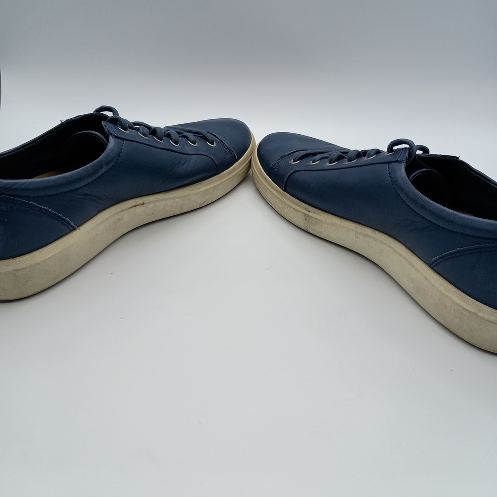 ECCO Soft 7 Mens‎ Navy Blue Leather Low Top Sneakers Size EU 47 US 13.5 - Picture 6 of 10